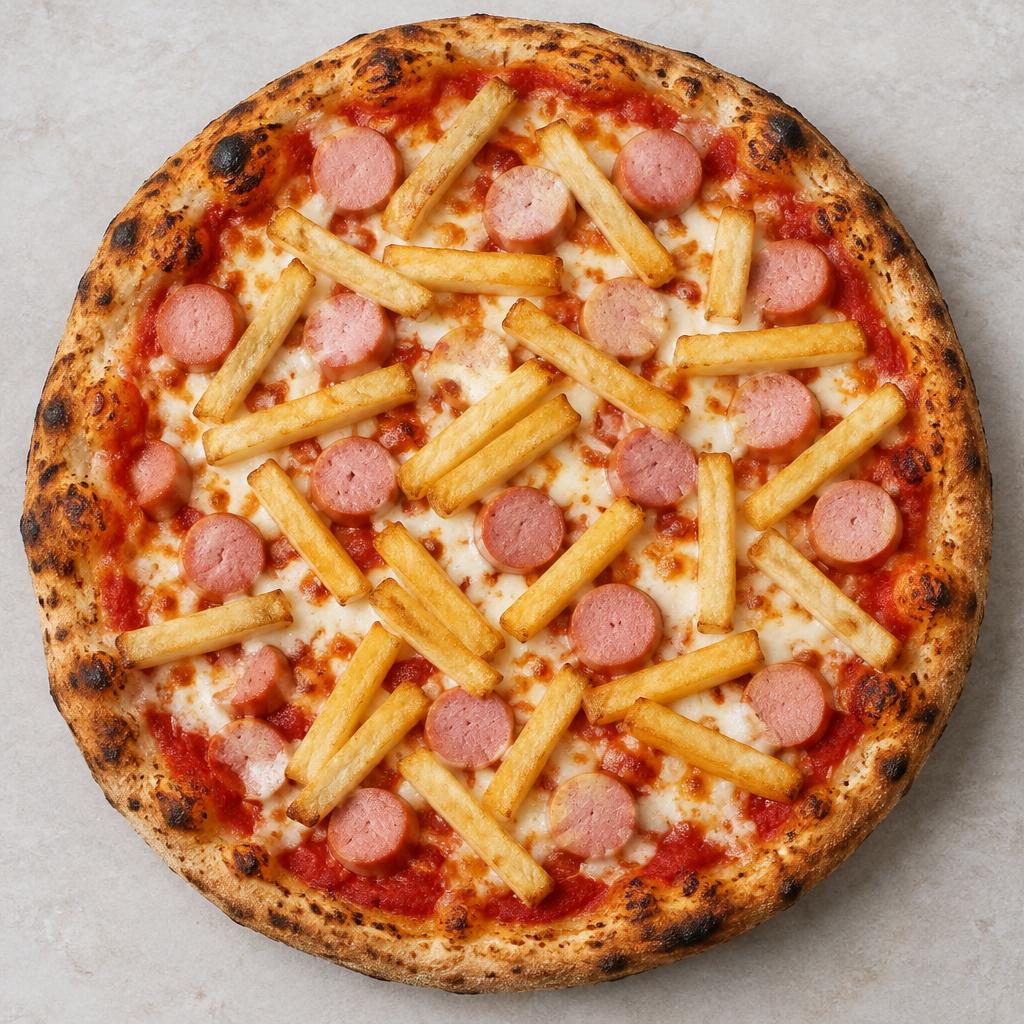 Pizza Americana: esempio del risultato dopo la cottura a casa
