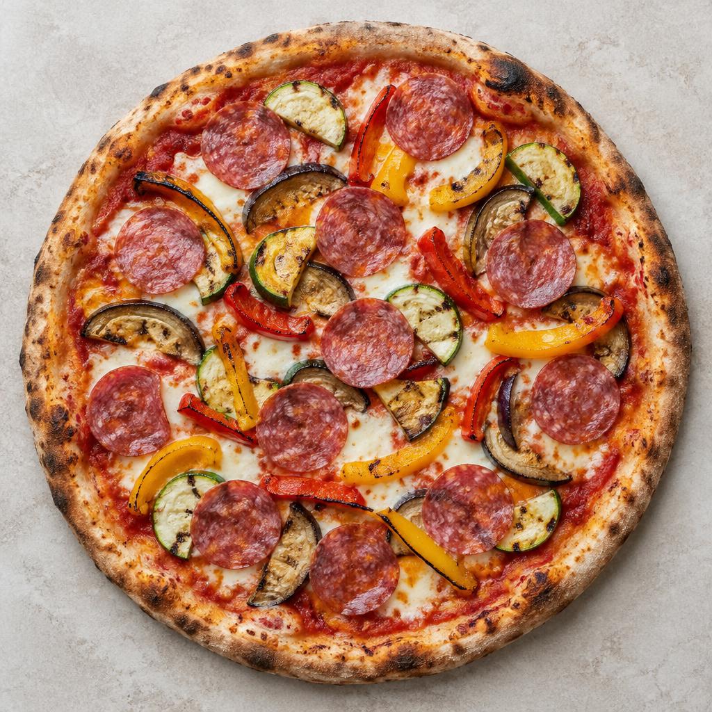 Pizza Contadina: esempio del risultato dopo la cottura a casa