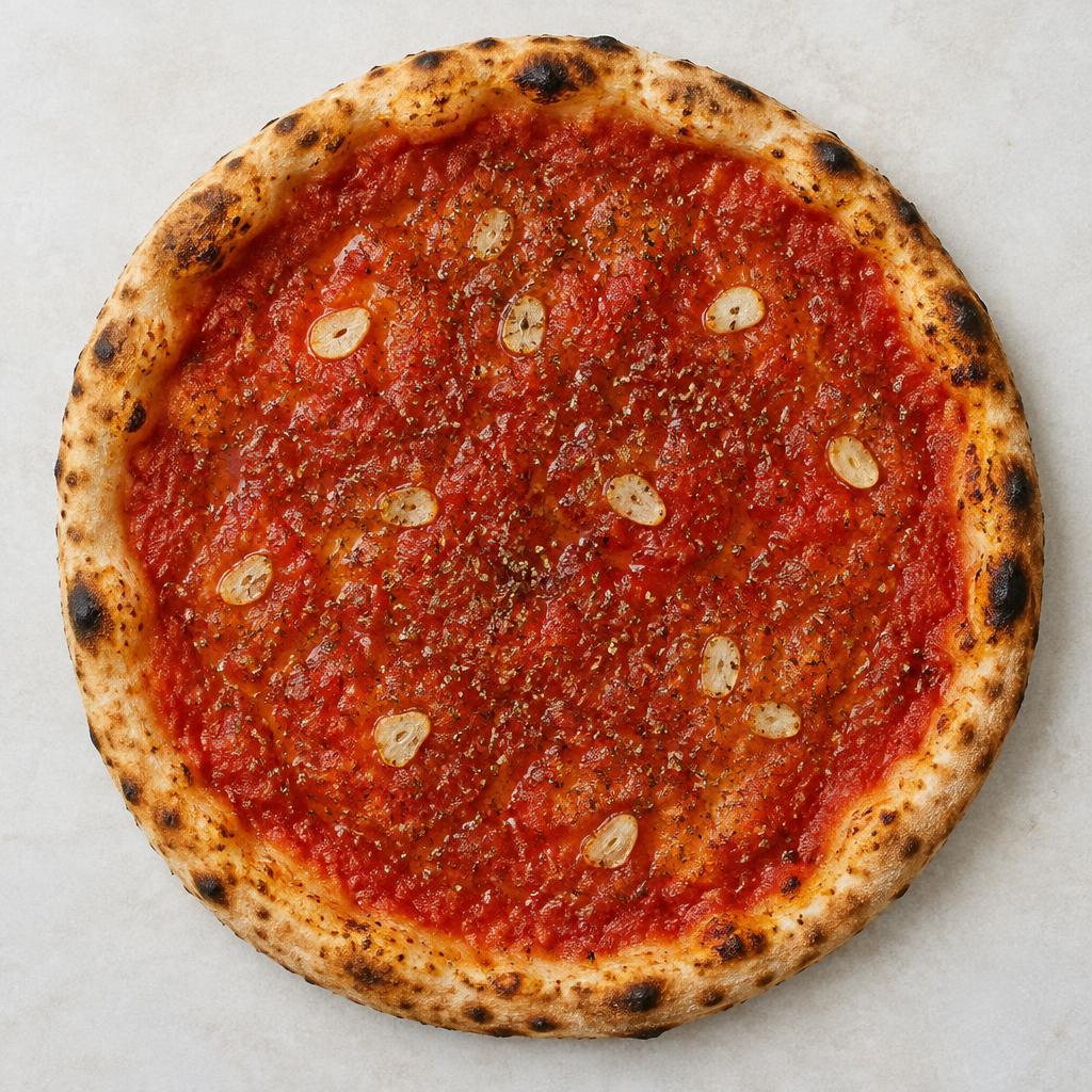 Pizza Marinara: esempio del risultato dopo la cottura a casa