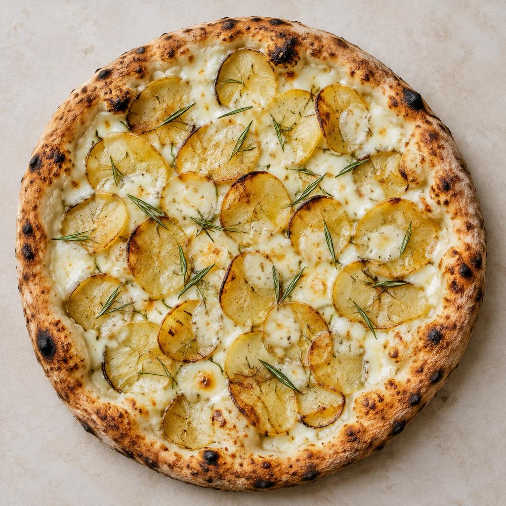 Pizza Patate: esempio del risultato dopo la cottura a casa
